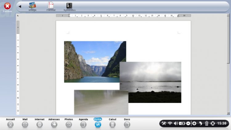 Mettre en page plusieurs photos sur une page avec Ecrire - Fiches